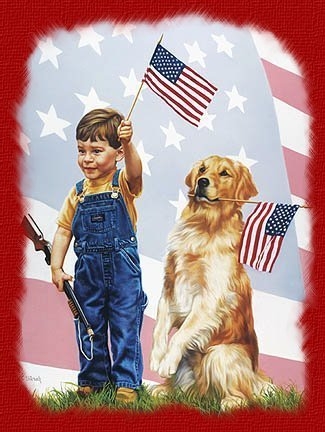 Kid_dog_flag