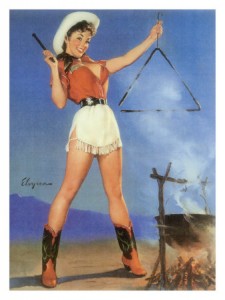 cowgirl-barbeque-pin-up-girl-posters-225x300